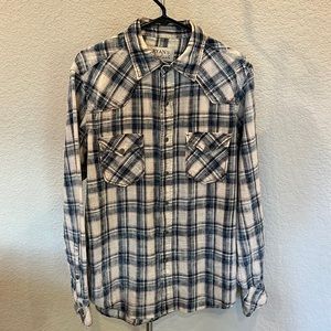 Plaid western shirt by Ryan Michael. Immaculate, Flawless condition. Brand new.